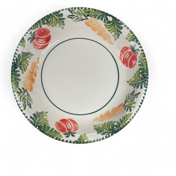 VTG Pottery Barn Large Serving Bowl Carrot Pasta Rustic Pumpkin Thanksgiving - Picture 1 of 5